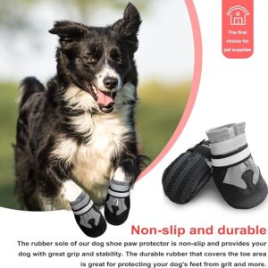 NeuWee Dog Boots, Waterproof Anti-Slip Dog Shoes with Reflective Strips, Winter Warm Pet Paw Protectors for Small Medium Large Dogs Walking Running Outdoor - Image 4