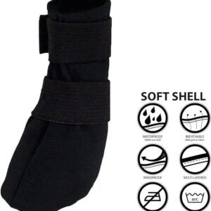 Wound Recovery Boot for Dogs. Protects and Heals Paw. Made from Softshell, Water Resistant and Breathable Material. Recommended by Vets. (Medium, Black)
Brand: VetMedWear - Image 2