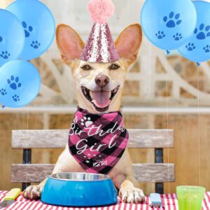 Dog Birthday Party Supplies Girl, VIPITH Dog Birthday Bandana Clothing & Accessories for Dogs, Dog Birthday Hat Dog Birthday Decorations Dog Scarf with Bow Tie Hat Number for Pet Puppy Cat (Pink/Girl) - Image 7