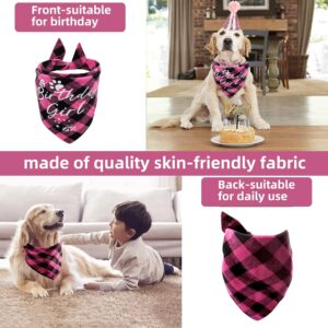 Dog Birthday Party Supplies Girl, VIPITH Dog Birthday Bandana Clothing & Accessories for Dogs, Dog Birthday Hat Dog Birthday Decorations Dog Scarf with Bow Tie Hat Number for Pet Puppy Cat (Pink/Girl) - Image 5