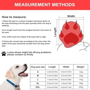 NeuWee Dog Boots, Waterproof Anti-Slip Dog Shoes with Reflective Strips, Winter Warm Pet Paw Protectors for Small Medium Large Dogs Walking Running Outdoor - Image 2