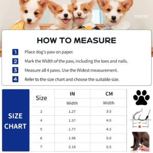 TEOZZO Dog Shoes for Hot Pavement, Anti-Slip Sole Dog Boots & Paw Protector Dog Booties with Reflective Straps Dog Shoes for Small Medium Dogs 4PCS Blue 4 - Image 4