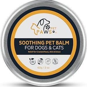 4 PET PAWS - Paw Balm for Dogs & Cats - Natural Moisturizing Paw Protector - Heals, Repairs & Soothes Dry Cracked Paws, Made in Canada Dog Paw Balm