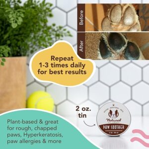 Natural Dog Company PAWSOOTHER | Organic, All-Natural | Heals Dry, Cracked, Rough Paw Pads | 2 oz Tin - Image 6