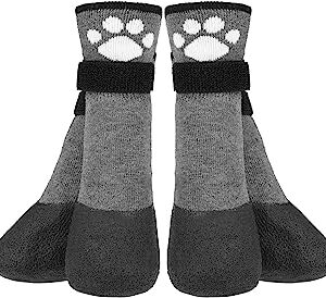 BEAUTYZOO Anti Slip Dog Socks Boots,Dog Water Shoes for Hot Pavement,Waterproof Grip Dogs Booties Paw Protector for Hardwood Floor, Prevent Licking Socks for Small Medium Large Dogs Puppy Senior Old