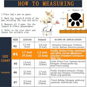 YAODHAOD Dog Shoes for Small Dogs Anti-Slip Dogs Boots & Paw Protector, Summer Hot Pavement Puppy Booties with Reflective Straps, Cat Dog Shoes for Indoor Hardfloors (4, Black) - Image 3