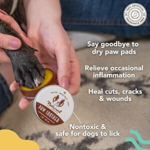 Natural Dog Company PAWSOOTHER | Organic, All-Natural | Heals Dry, Cracked, Rough Paw Pads | 2 oz Tin - Image 3
