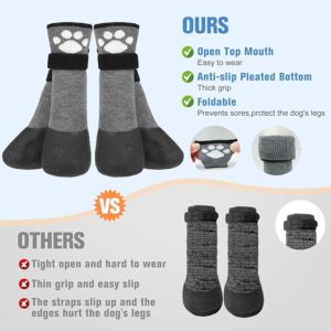 BEAUTYZOO Anti Slip Dog Socks Boots,Dog Water Shoes for Hot Pavement,Waterproof Grip Dogs Booties Paw Protector for Hardwood Floor, Prevent Licking Socks for Small Medium Large Dogs Puppy Senior Old - Image 4